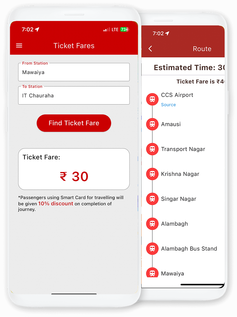 Lucknow Metro Ticket Price