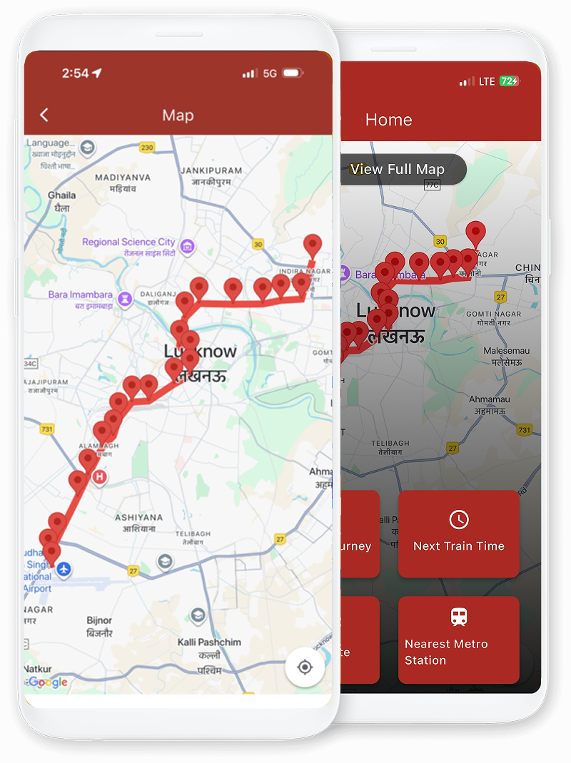 Lucknow Metro Map
