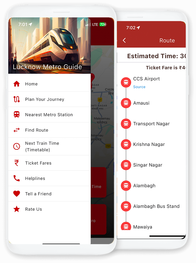 Lucknow Metro Station List